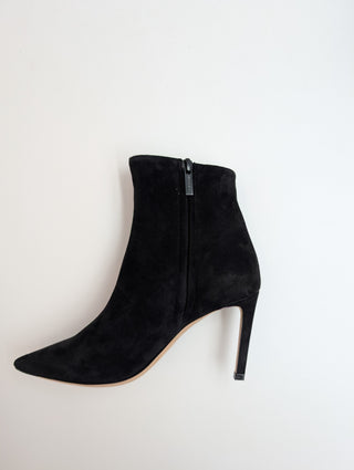 Black Suede Helaine Boots With Detachable Trunk