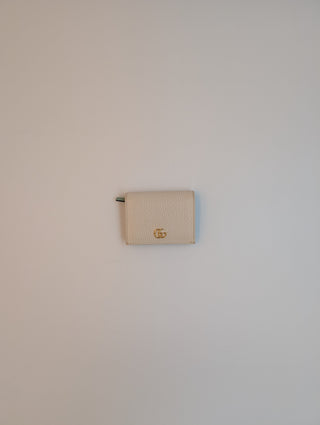 Light Grey GG Marmont Card Case Wallet