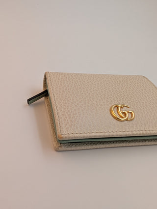 Light Grey GG Marmont Card Case Wallet