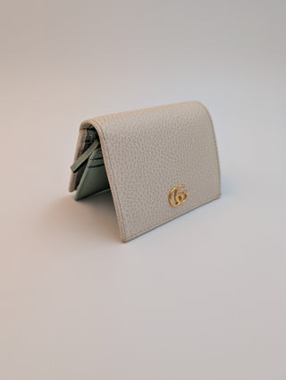 Light Grey GG Marmont Card Case Wallet