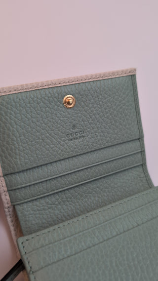 Light Grey GG Marmont Card Case Wallet