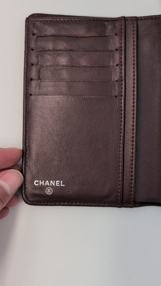 Black Lambskin Quilted Leather Wallet