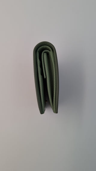 Green Gancini Calfskin Leather Wallet