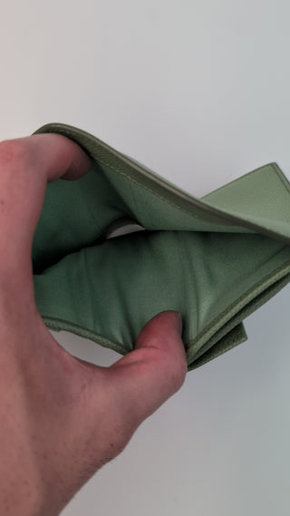Green Gancini Calfskin Leather Wallet