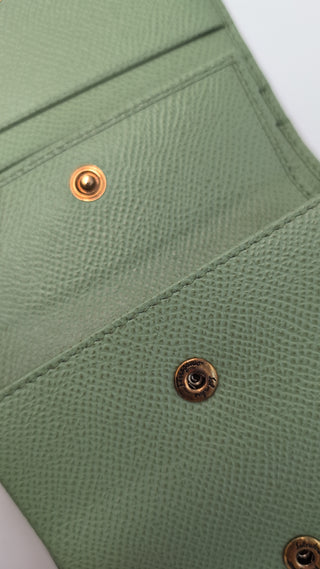 Green Gancini Calfskin Leather Wallet