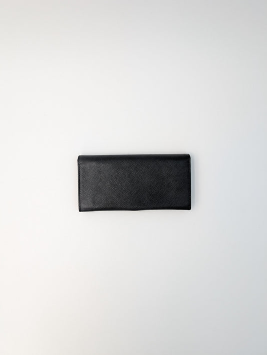 Black Saffiano Leather Gancini Icona Wallet