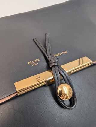 Black Leather Blade Handbag