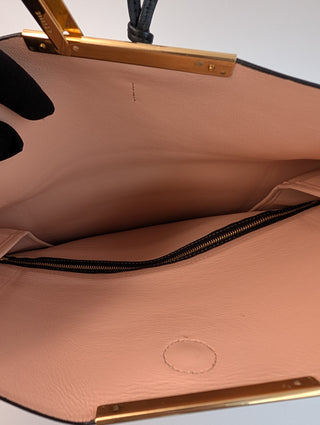 Black Leather Blade Handbag