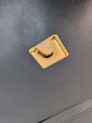 Black Leather Blade Handbag