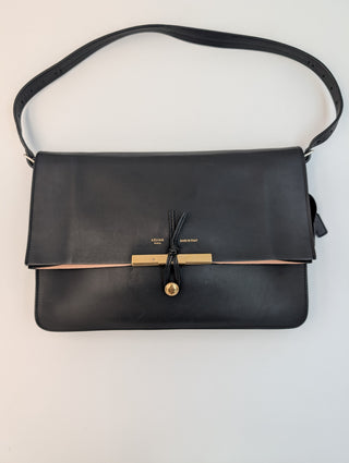 Black Leather Blade Handbag