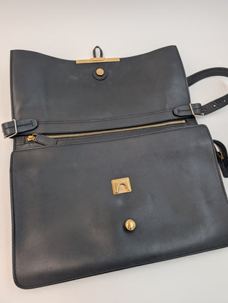 Black Leather Blade Handbag