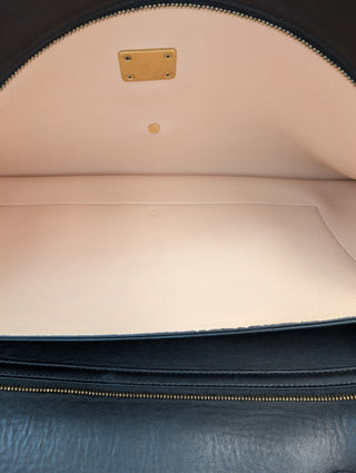 Black Leather Blade Handbag