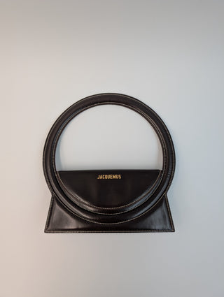 Dark Brown Handbag With Iconic Circle Handle