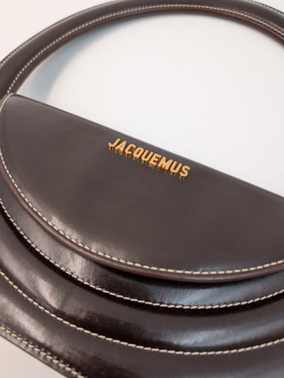 Dark Brown Handbag With Iconic Circle Handle