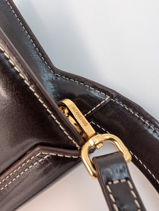 Dark Brown Handbag With Iconic Circle Handle