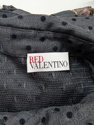 Black One-Piece Polka Dots Meshed Dress With Underlaying