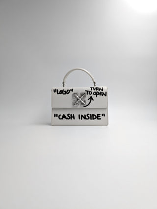 White Jitney 1.4 Leather Handbag