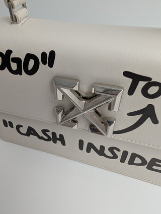 White Jitney 1.4 Leather Handbag