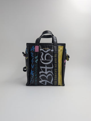 Black Graffiti Bazar XS Shopper Tote