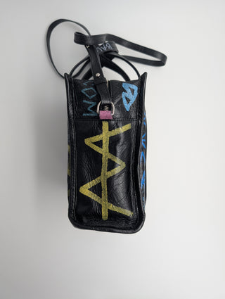 Black Graffiti Bazar XS Shopper Tote