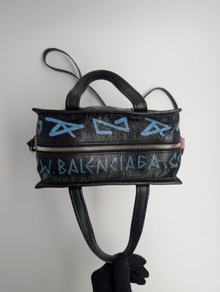 Black Graffiti Bazar XS Shopper Tote