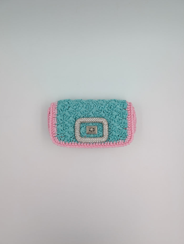 Pink and Mint Viv Choc Mini Bag