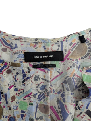 Floral Print Long Sleeves Dress With Draping End