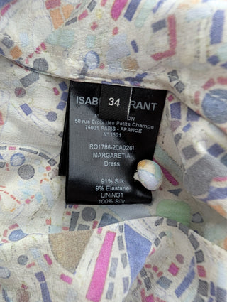 Floral Print Long Sleeves Dress With Draping End