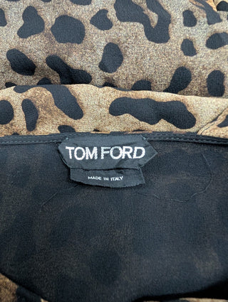 Leopard Print Silk Blouse