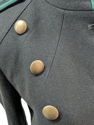 Army Green Wool Military Style Tailcoat