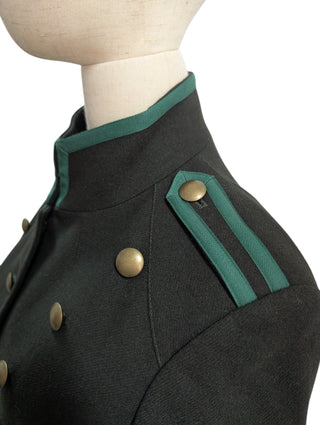 Army Green Wool Military Style Tailcoat