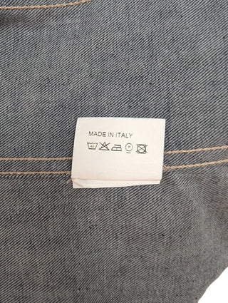 Dark Blue Square Shoulders Denim Jacket