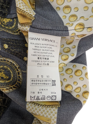 Black Signature Overall Print Silk Shirt