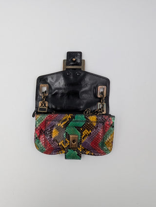 Multi Color Snakeskin Metro Handbag