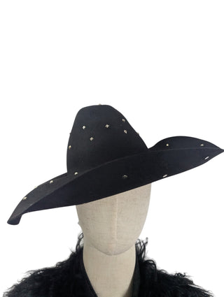 Black Beaver Felt Studded Cowboy Hat
