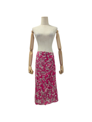 Fuchsia Pink Printed Skirt