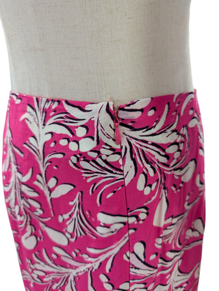 Fuchsia Pink Printed Skirt