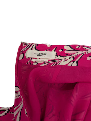 Fuchsia Pink Printed Skirt