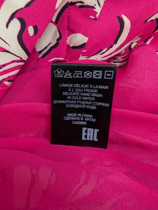 Fuchsia Pink Printed Skirt