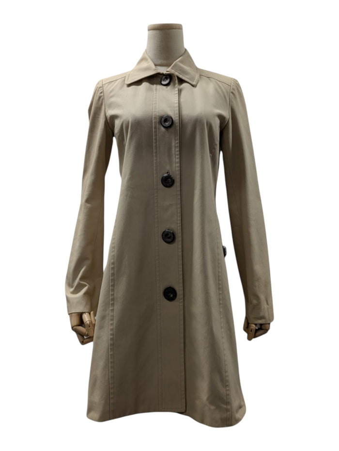 Beige Cotton Trench Coat