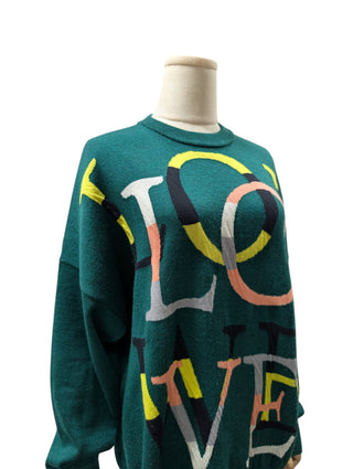 Green 'Love Loewe' Pullover