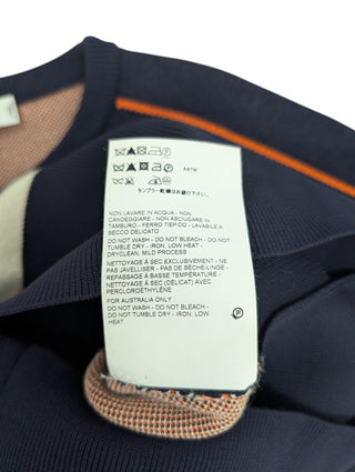 Navy Striped Round Neck Sweater