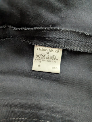 Black Cotton Mid-Length Jacket