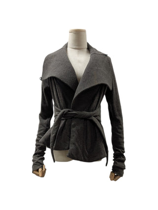 Grey Short Robe With Wrapping