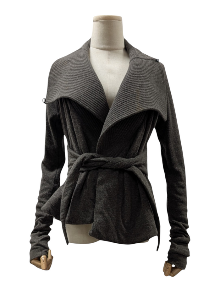 Rick Owens Lilies Grey Short Robe With Wrapping