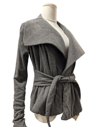 Grey Short Robe With Wrapping