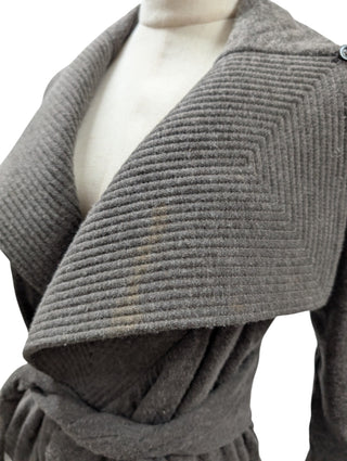 Grey Short Robe With Wrapping