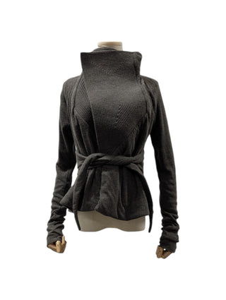 Grey Short Robe With Wrapping