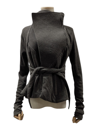 Rick Owens Lilies Grey Short Robe With Wrapping, detail 3