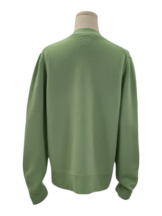 Bottega Veneta Light Green 5-Button Wool Cardigan, back